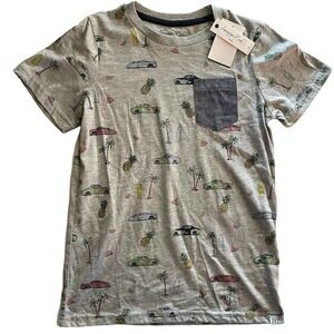 NWT Kids Sovereign Code Old Cars Pocket Tee Size 8 Small